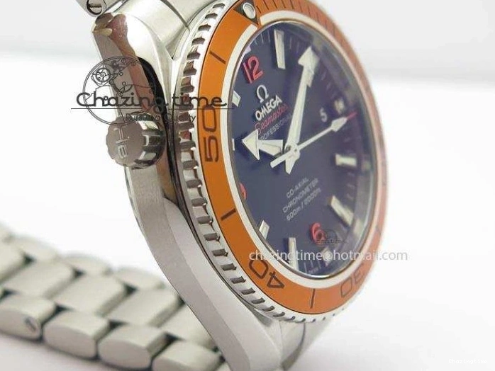 0404 Planet Ocean SS Bp Maker 45mm Orange Bezel On SS Bracelet A DailyWear 8216